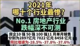 淚奔！2021年十大最慘行業(yè)排名來了！