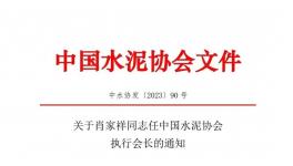 重磅！肖家祥任水泥協(xié)會(huì)執(zhí)行會(huì)長(zhǎng)！
